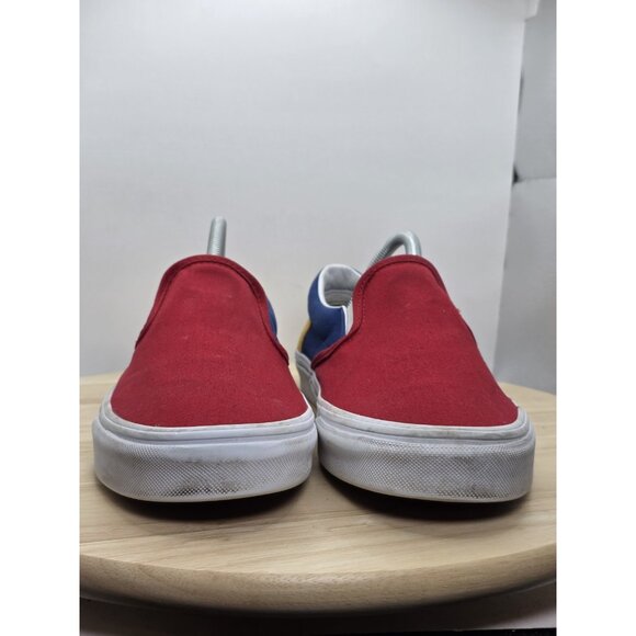 VANS Classic Slip-On Yacht Club Red Blue Yellow Mens US 9 - Picture 2 of 9
